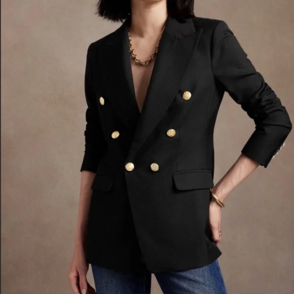 NWOT Banana Republic Captain's Blazer - Black, Size 8